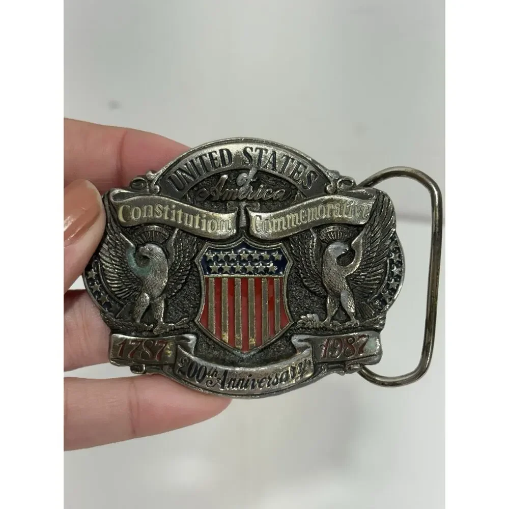 US Constitution Commemorative Belt Buckle 1987 Limited Edition 200th Anniversary